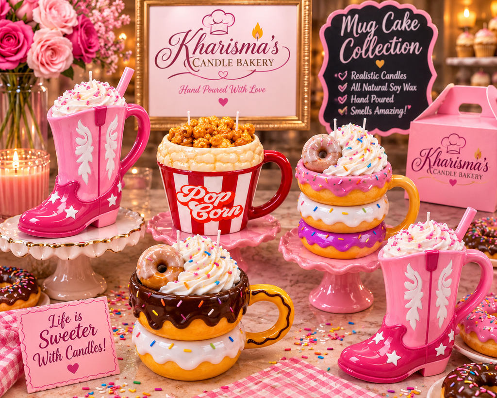 Donut Mug Cake Candle
