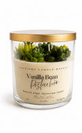 Vanilla Bean Pistachio Natural Plant Terrarium Candle by Kharisma Candle Bakery