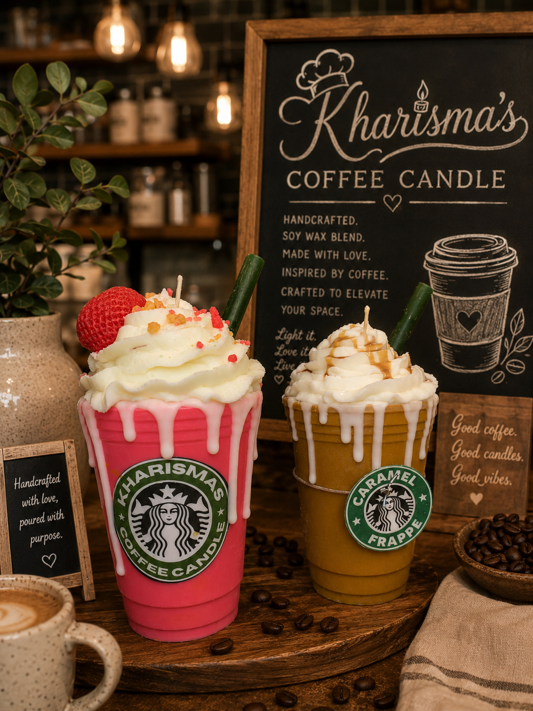 Starbucks Inspired Frappe Dessert Candle